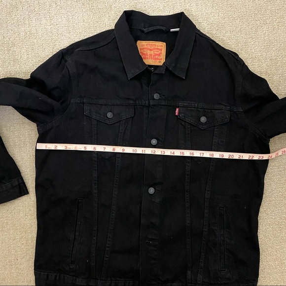 Levis Black Denim Jacket Size XXL - Picture 6 of 8